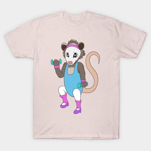 Dancing Exercise Opossum T-Shirt by IEatFanBoys